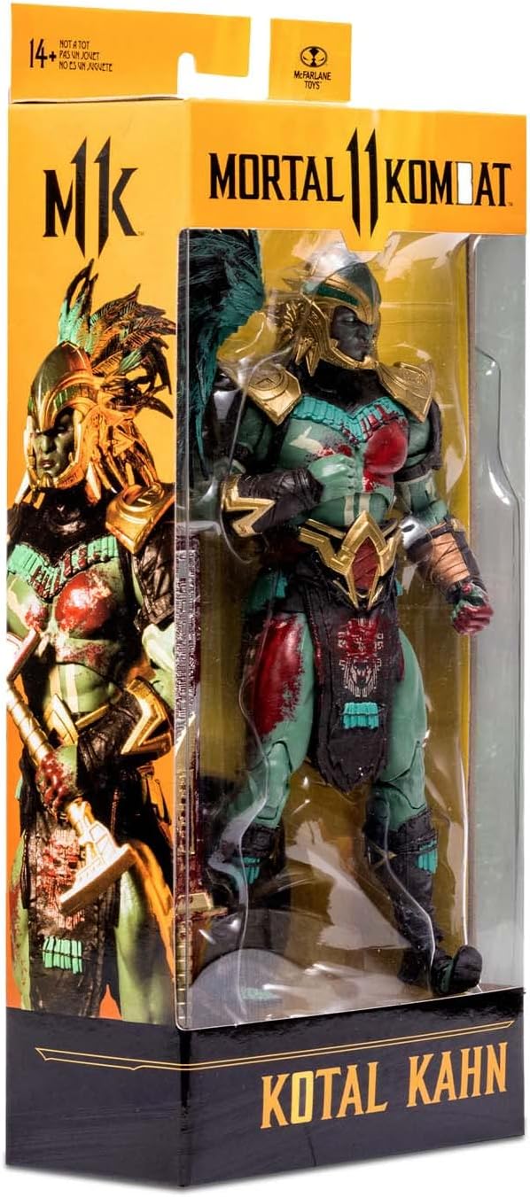 McFarlane Toys Mortal Kombat Kotal Kahn (Bloody) 7" Action Figure with Accessories