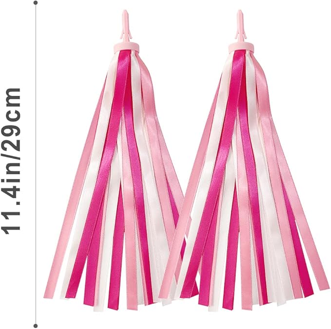 1Pair Kids Bike Handlebar Streamers, Children Scooter Handlebar Colorful Tassel Ribbon Bicycle Grips Baby Carrier Accessories