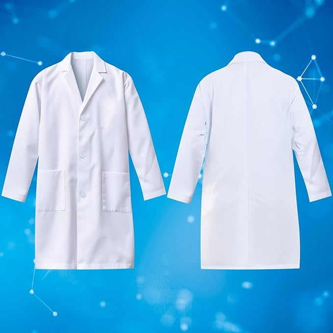 Kids Scientist Costume Lab Coat Doctor Pretend Play Toys Gift for Boys Girls with Goggles ID Card