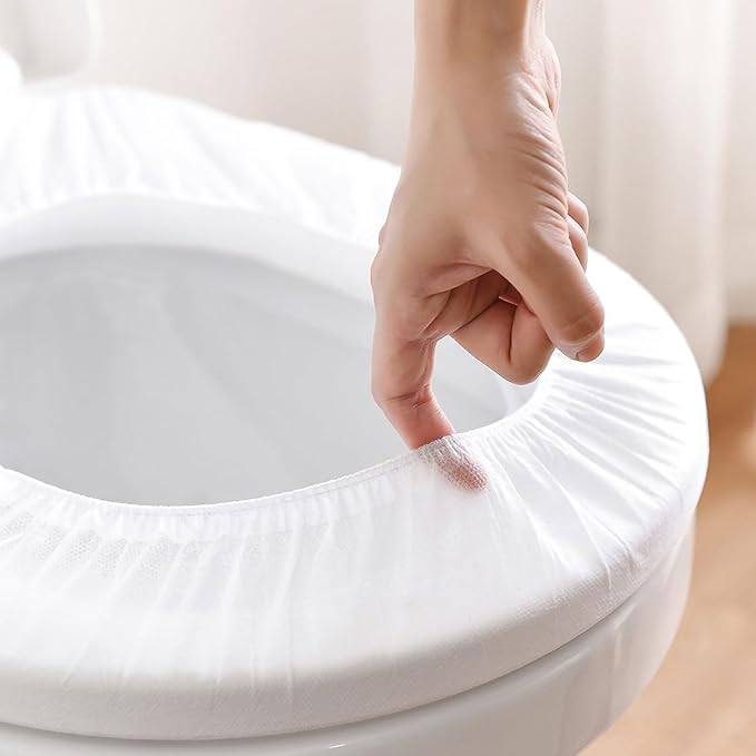 30Pcs Disposable toilet seat toilet covers disposable waterproof seat covers Portable toilet mat kids potty portable potty for adults paper toilet covers Disposable Toilet Mat