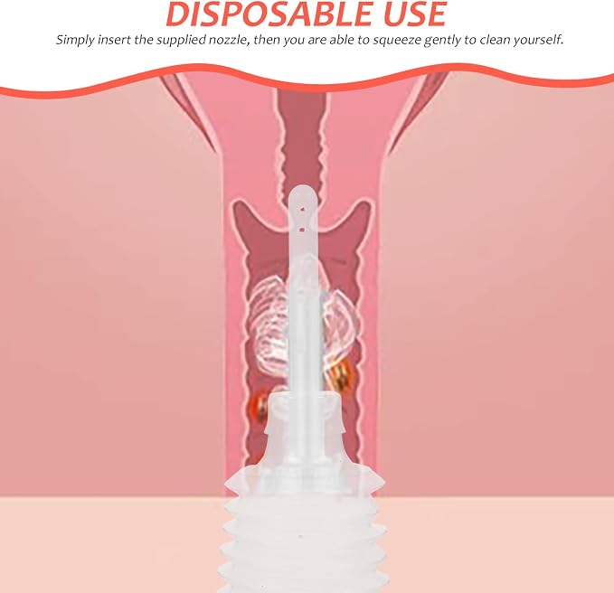 Artibetter 10pcs Disposable Enema Douche Applicator Bottle Vaginal Douche Anal Applicator for Women Men 200ml (Transparent)