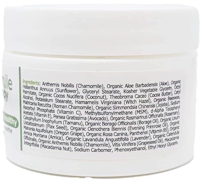 Chamomile Organic Eye Cream - Anti Wrinkle Treatment with Avocado and Vitamin C, 1 oz