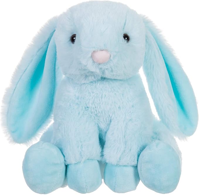 Apricot Lamb Toys Plush Light Blue Bunny Rabbit Stuffed Animal with Fluffy Soft Ears (Light Blue Bunny, 8 Inches)