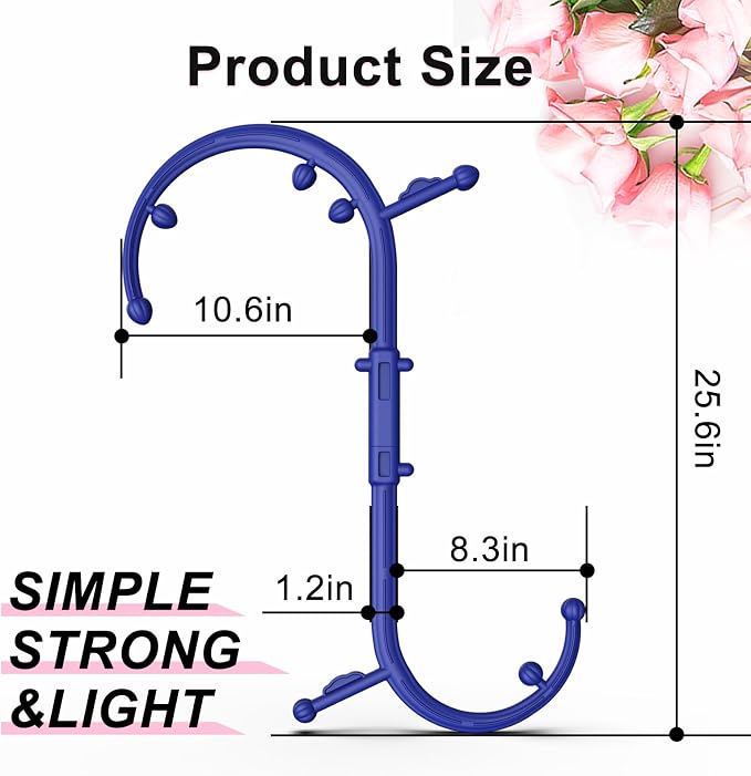 Back Massager for Pain Relief Deep Tissue - Trigger Point Cane,Massage Stick for Pain Relief,Muscle Release Tool Self Hook Cane for Women & Men(Blue)