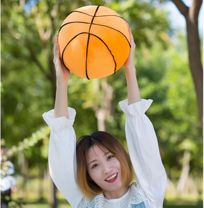 Basketball Sports Pillow Fluffy Soft Throw Pillow Toy ，9" Orbicular Durable Sport Basketball Plush Toys,Plush Pillow Toys Gift for Kids Boy Girls Children Room Decoration