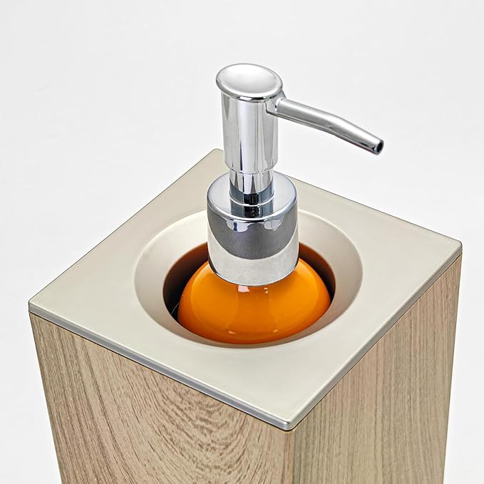 Elitzia Massage Oil Warmer Use Parts Pump Bottle 1 Pack 8.45oz/250ml Aluminium Pump Bottles for Solution Gel Lotion and Cream Use Suitable for ETAW02S ETAW03 ETLB01 ETLB02 ETOH843N ETOH843NB(Orange)