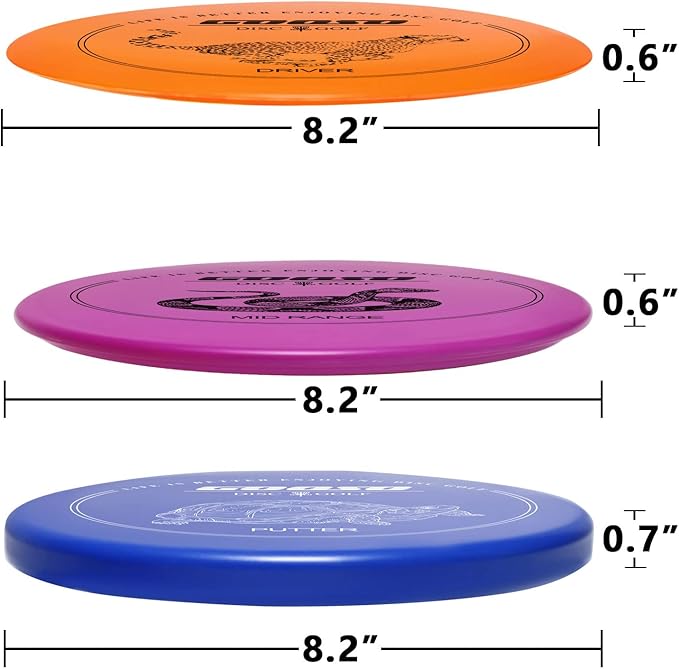 GOOSO Disc Golf Set with Bag - 12 PCS Flying Disc Golf Discs for Beginner with Putter, Midrange, Driver | Portable Disc Golf Backpack Holds 28+ Discs Free Stand Bag Design for Convenient Use