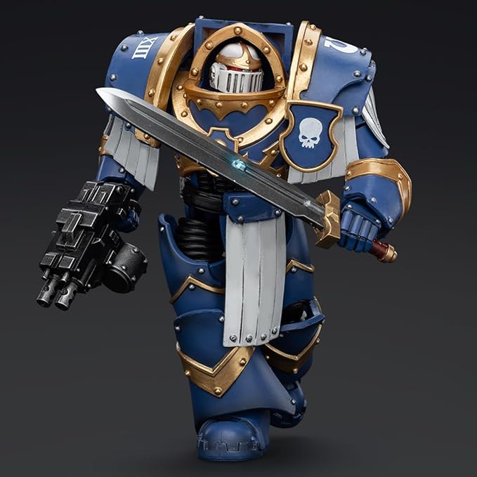 JOYTOY Warhammer 30K The Horus Heresy1/18 Action Figure Ultramarines Cataphractii Terminator Squad Sergeant with Power Sword Collection Model