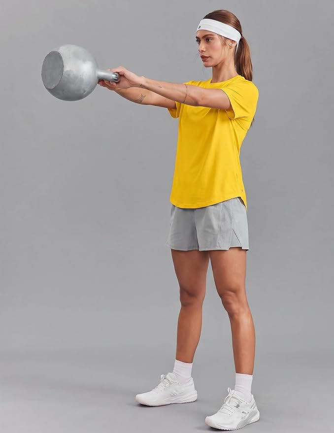 PINSPARK Soft Workout Tops for Women UPF 50+ Sun Protection Shirt Quick Dry Athletic Running Hiking Travel Basic Tee Shirts