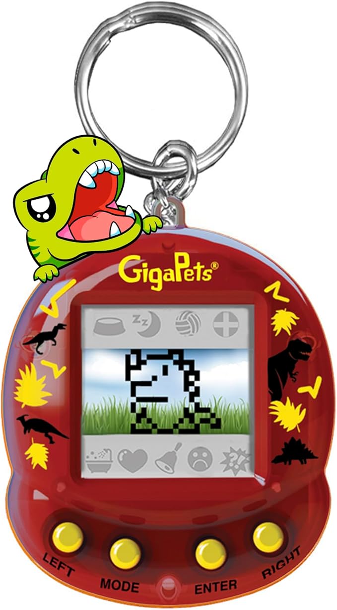 Giga Pet 2-in-1 T-Rex Dinosaur Virtual Pet for Kids, 90s Throwback Upgraded Collector’s Edition, Animal Care Skills Through Play
