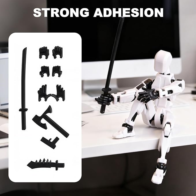 T13 Action Figure Set - (Assembled) 3D Printed Action Figure, Titan 13 Action Figure, Multi-Jointed Movable Dummy 13, Robot Action Figure, Birthday Gifts for Boys, Girls Desktop Decorations