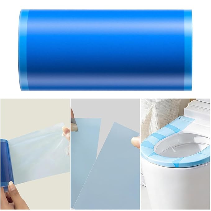 Toilet Seat Covers, Hygiene Bathroom Liners Roll, 1 Roll, Potty Cover Sheets, Dísposable Toilet Liners, Travel Bathroom Seat Cover, for Public Use, Travel Use