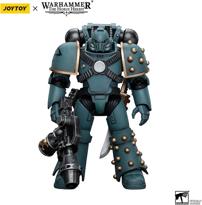 Joytoy Warhammer The Horus Heresy Sons of Horus 1:18 Action Figure Mecha Joy Toy MKIV Tactical Squad Legionary with Flamer Collection Model Anime 4.88 inch