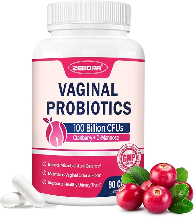 ZEBORA Vaginal Probiotics for Women Health pH Balance 100 B CFUs with Prebiotics & Lactobacillus,for Female Yeast Urinary Tract Infection Vag Odor & Flora Support Immune Digestive Gut Care | 100 Billion CFUs, Daily Probiotic & Prebiotic Supplement for ...