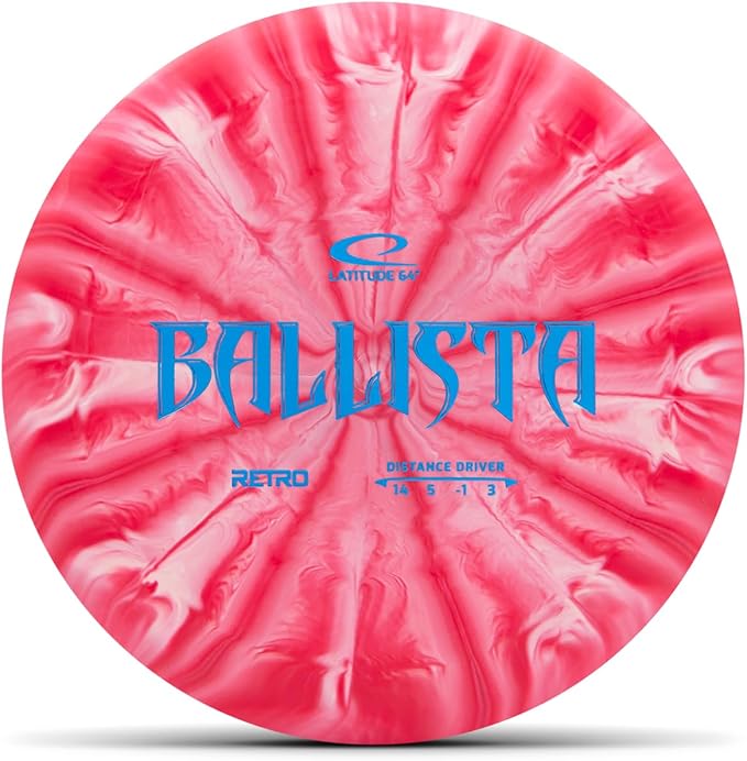 Latitude 64 Retro Burst Disc Golf Disc Set (6-Pack) - Perfect for New to Intermediate Players | Includes Keystone, Fuse, River, Saint, Sapphire, Ballista | Grippy Base Plastic | Colors May Vary