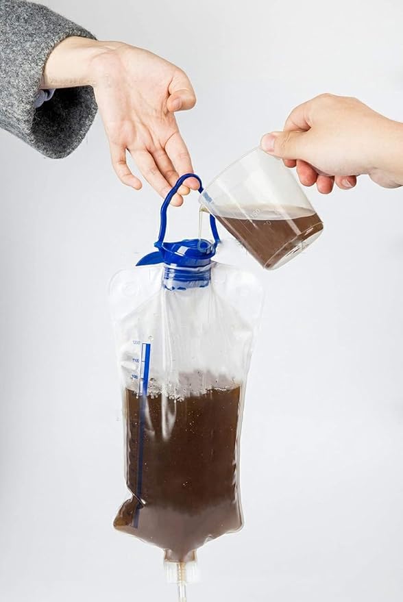 Reusable Enema Bag Kit, Enemas for Colon Cleanse for Women and Men, 1200ML Douche Bag Body Detox -Including 1.8M Silicone Hose and 10 Soft Replacement Colon Tubes