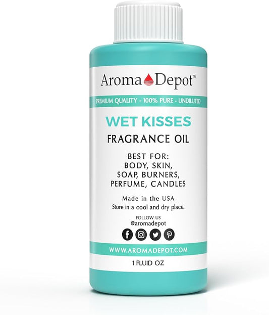 Aroma Depot Wet Kisses 1oz Fragrance Oil I Perfume I Skin Oil I Scented. DIY Projects Such as Candles, Bath Bombs, Body Butters, Creams & Lotions. Few Drops in The Diffuser, Burners, or Warmers.