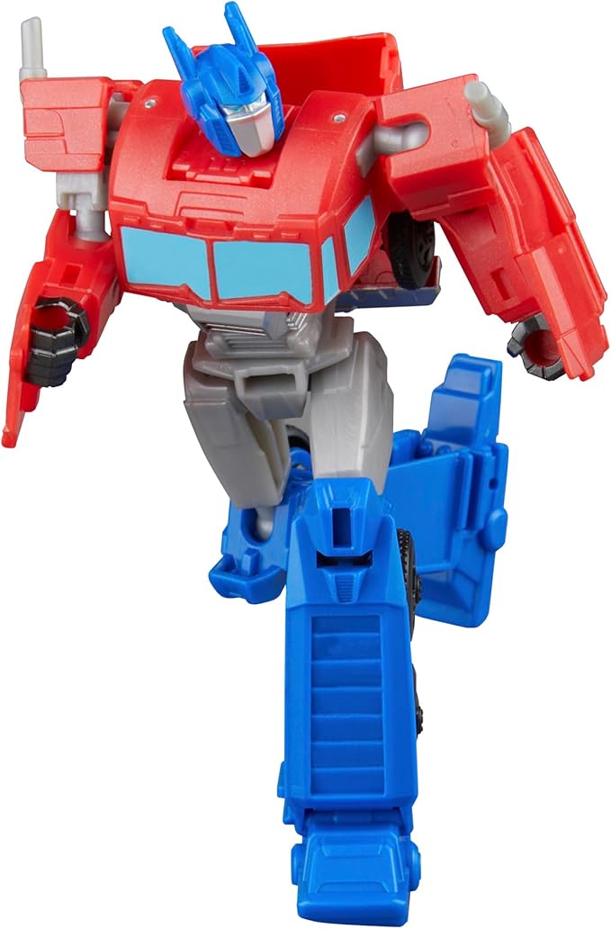 TRANSFORMERS EarthSpark Optimus Prime Battle Trailer Playset with Action Figure, Lights and Sounds, Electronic Truck Toys for Kids 6 and Up