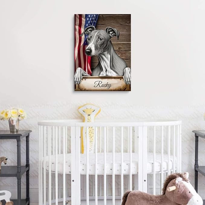Custom Wooden Jigsaw Puzzles with Your Dog's Name on Italian Greyhound Art Print - 300 500 1000PCS Puzzles Game and Home Wall Decor