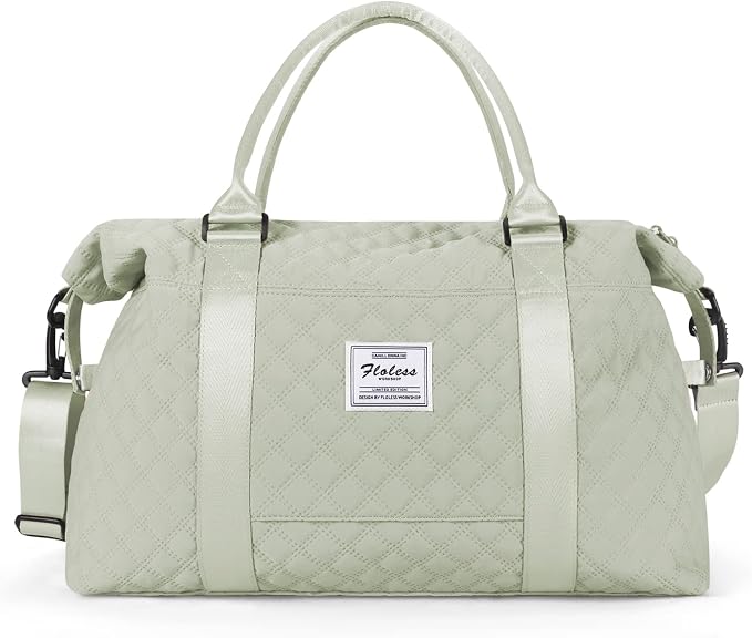 Travel Duffel Bag, Carry On Overnight Weekender Bags for Women | Travel Bag with Wet Pocket & Trolley Sleeve, For Spirit Airlines 18x14x8 Personal Item Bag
