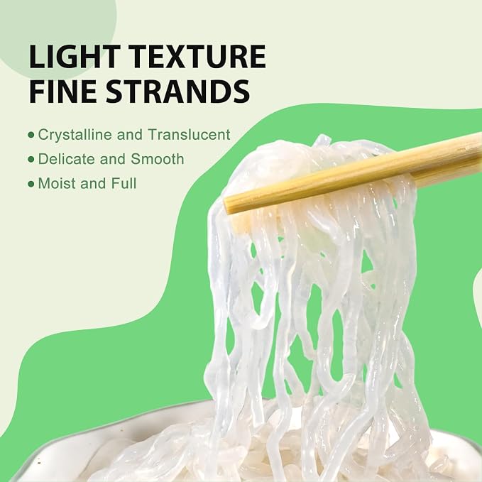 Soeos Organic Konjac Noodles, Angel Hair Pasta, 9.5oz (270g), 6 Packs, Kosher, Sugar Free, Gluten Free, Low Calorie Shirataki Noodle