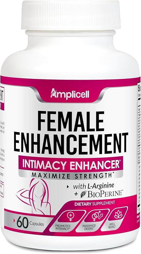 AMPLICELL Women's Libido Support & Hormone Balance – Maca, Ashwagandha, Dong Quai, Ginseng & Tongkat Ali – Energy, Mood & Feminine Vitality – Non-GMO, Vegan – 60 Ct