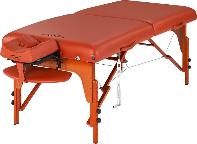 Master Massage 31" Santana Therma Top Portable Massage Table Package (Built in Heating Pads)- Esthetician Bed- Folding Massage Table with Heated Top