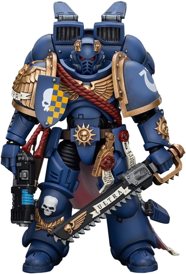 JOYTOY Warhammer 40,000 1/18 Action Figure Dark Angels Master Lazarus Ultramarines Intercessors and Ultramarines Captain with Jump Pack 3PCS Warhammer 40K Collection Model