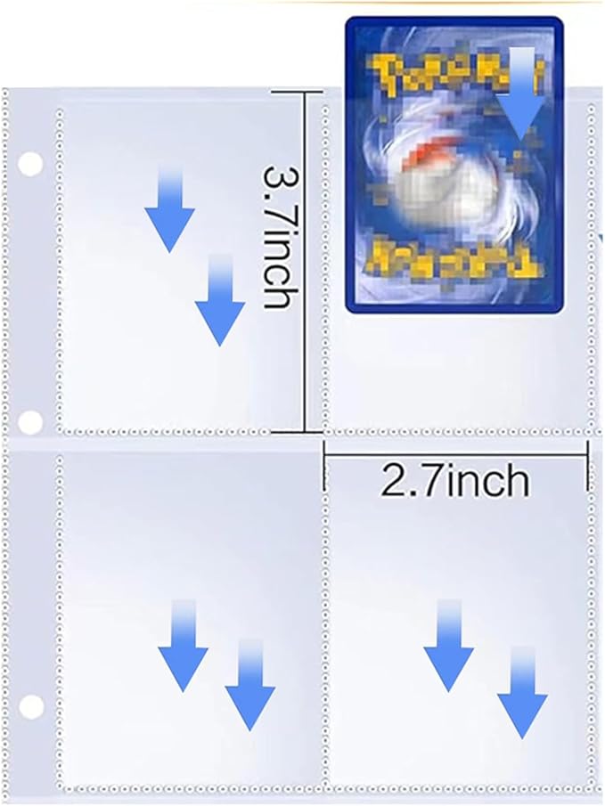 Deluxe Ice & Fire Dragon Trading Card Binder, 4-Pocket Zipper Album with 400 Card Loading Pockets, Perfect for Card Fans and Enthusiasts, Collectible Card Storage Albums, Cases & Sleeves