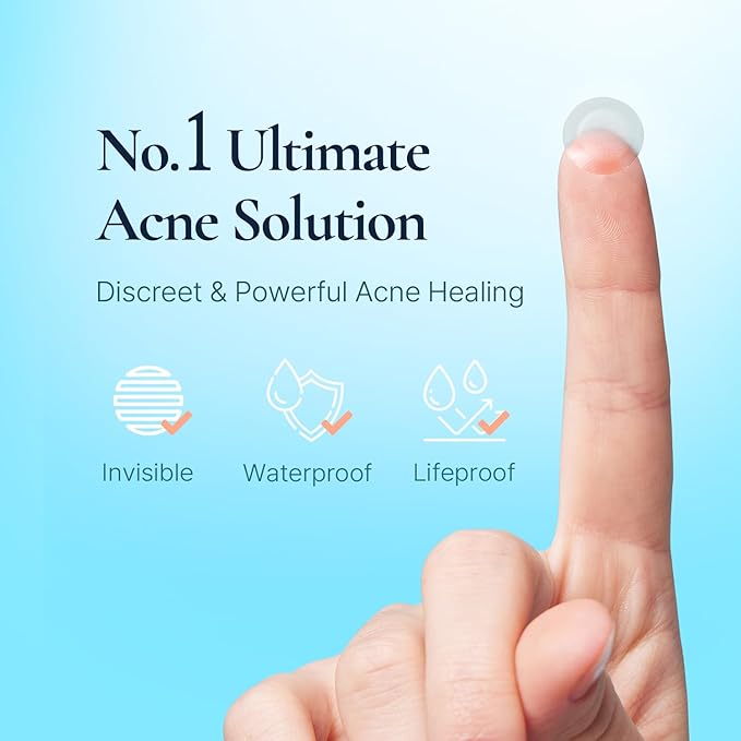 Discreet Acne Pimple Patch | Spot Cover & Treatment Solution Cystic Acne & Pimple | Hydrocolloid Facial Stickers | Waterproof Patches Invisibly Cover Pimples (2packs)