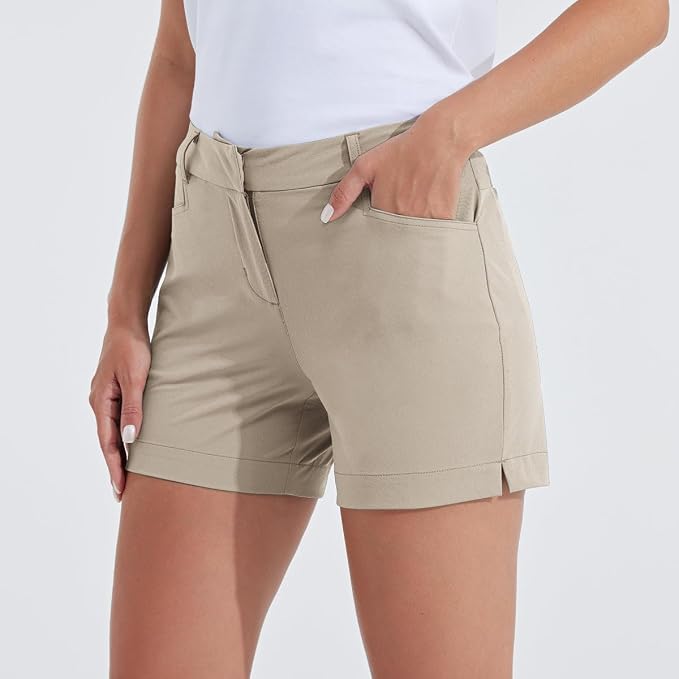 Willit Women's 4.5" Golf Shorts Quick Dry Outdoor Causal Shorts with Pockets Water Resistant