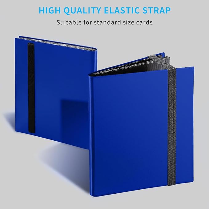 Card Binder, Upgraded 9 Pockets Trading Card Collection Binder for Cards, 360 Card Book Holder Album for Yugioh, MTG, TCG, Magic, Sports Cards - Blue