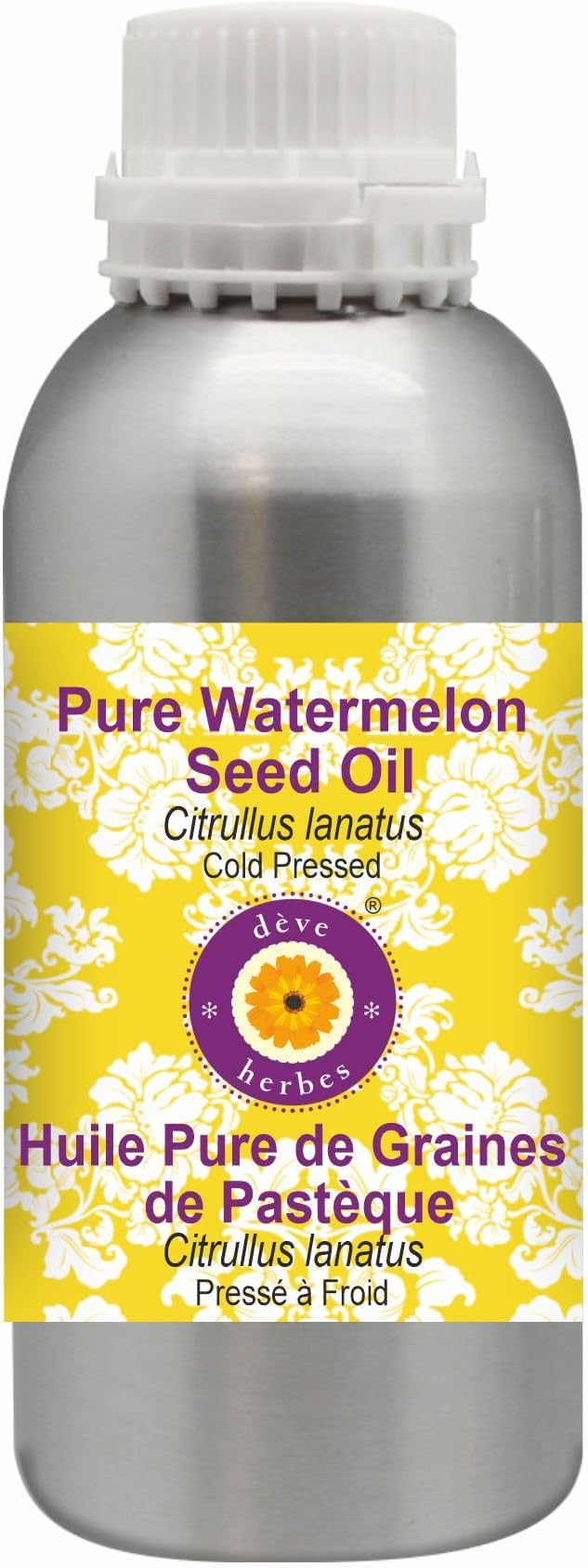 dève herbes Pure Watermelon Seed Oil (Citrullus lanatus) Cold Pressed 300ml (10 oz)