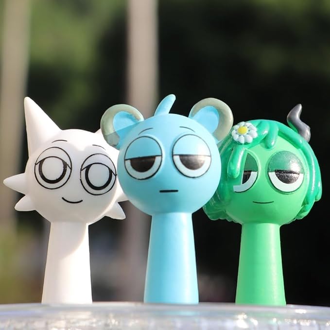 BLUE BARE Sprunki Action Figures Collection, Cute Cake Toppers Great Gift For Special Ocassions Favors Birthday Party Decoration Set Mystery Box Room and Office Decor Collectible (24-Pack)