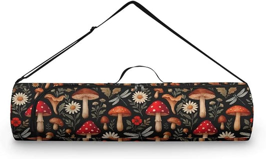 Yoga Mat Bag with Adjustable Shoulder Strap and Handle Zipper, 30in Wide x 6.3in Diameter for Yoga Mat Storage