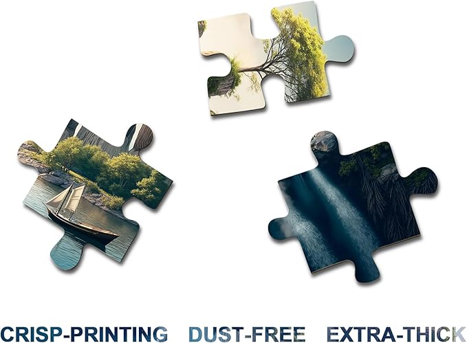 Nature Lake Landscape Puzzles for Adults 1000 Pieces, Beautiful Scenic Plant Tree of Life Forest Jigsaw Puzzles, Impossible Hard Difficult Challenging Art Puzzle