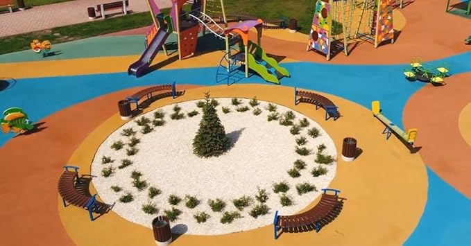 Poured-in-Place Surfacing Repair Kit Fix Rubber Playground (Green/Black, Standard)