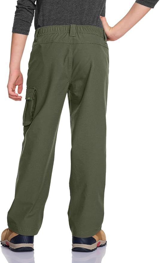 CQR Kids Boy’s Hiking Cargo Pants, Water Resistant UPF 50+ Quick Dry Youth Casual Outdoor Climbing Camping Trousers