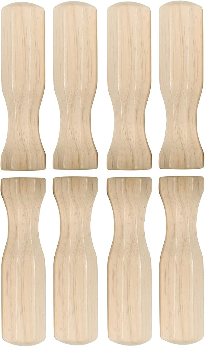 Soccer Table Handles, 5/8 inch Wooden Foosball Handle Grip, 8 Pack