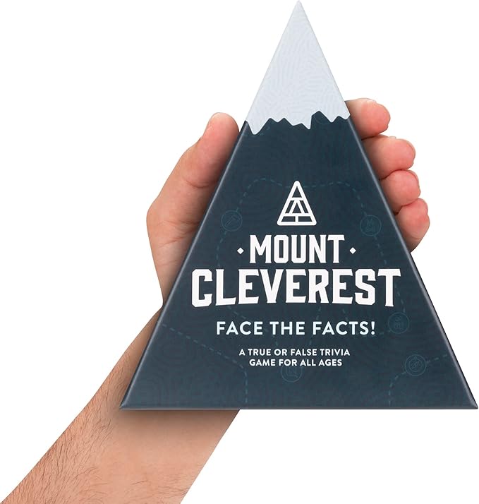 Mount Cleverest - Original Edition | True or False Trivia Game | Fun Adults & Kids Family Card Game | Party Games for Birthday | Travel Games | Gift for Boys and Girls | Stocking Stuffer
