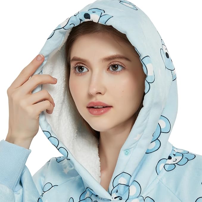 Krifey Wearable Blanket, Oversized Sherpa Blanket as Birthday Gifts for Mom Women Girlfriend Men
