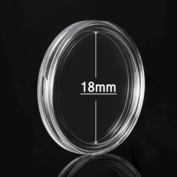 MUDOR Coin Holders for Dime, 100 Pack Coin Storage Cases for Collectors, Plastic Coin Collection Protectors Capsules