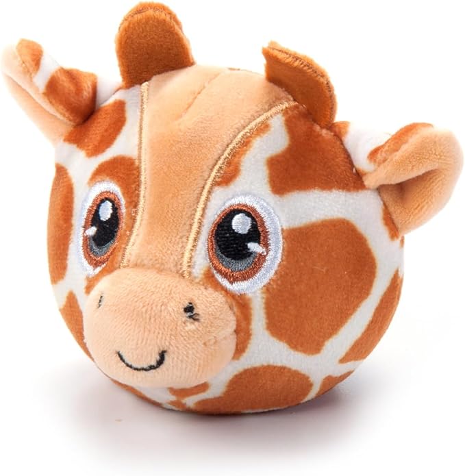 The Petting Zoo Giraffe Stuffed Animal Plushie, Gifts for Kids, Squishiez Wildlife Animal Squeeze Toy, Giraffe Plush Toy, 3 inches