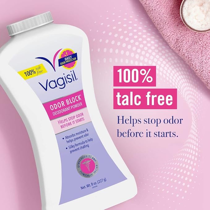 Summer's Eve Blissful Escape Daily Spray, Vagisil Odor Block Powder, Feminine Hygiene 2 oz Spray & 8 oz Powder