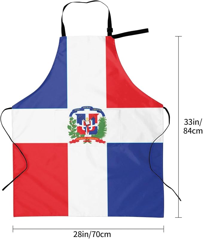 Cute Flag Kitchen Cooking Aprons for Women Men Adjustable Patriotic Flag Apron with 2 Pockets for Home Kitchen Garden
