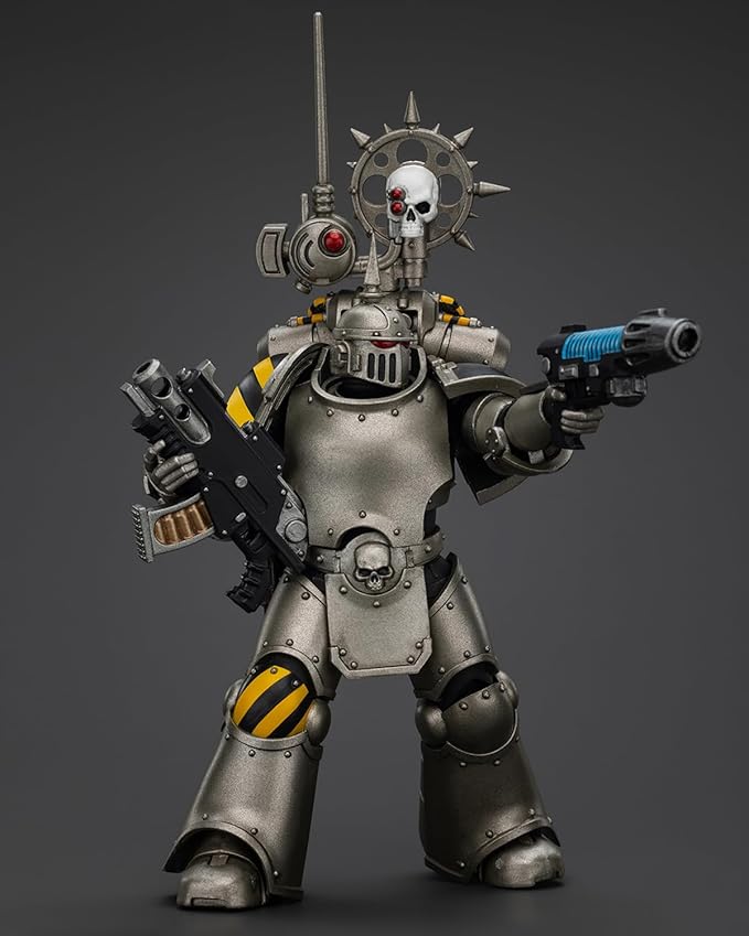 JoyToy Warhammer 40K Genuine License 1:18 Action Figure, lron Warriors MKlIl Tactical Legionary with Nuncio-vox, 4.96 in Collectible Action Figures