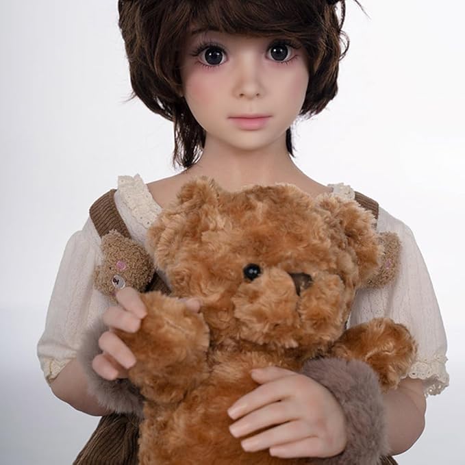 Silicone Seamless Female Action Figure, Flexible Female Figure 42 inches Suitable for Cosplay/Photography/Art, TPE Body and PVC Head, Including Random Hair and Clothes (108cm B Natural fair Skin)