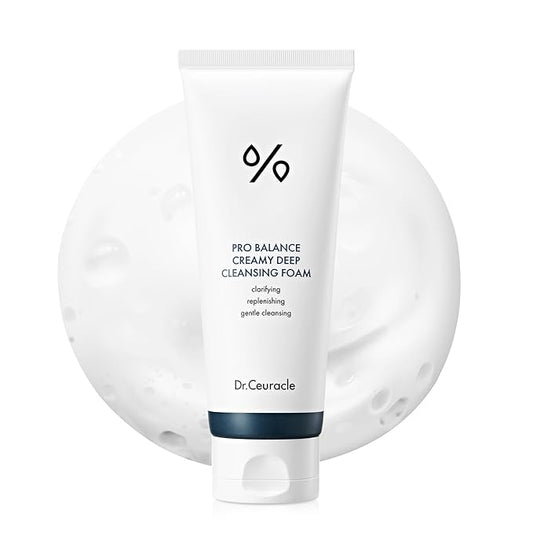 Dr.Ceuracle Pro Balance Creamy Deep Cleansing Foam - Korean Daily Hydrating Facial Wash, Oil & Moisture Balance Cleanser (150 ml / 5.07 fl. oz.)