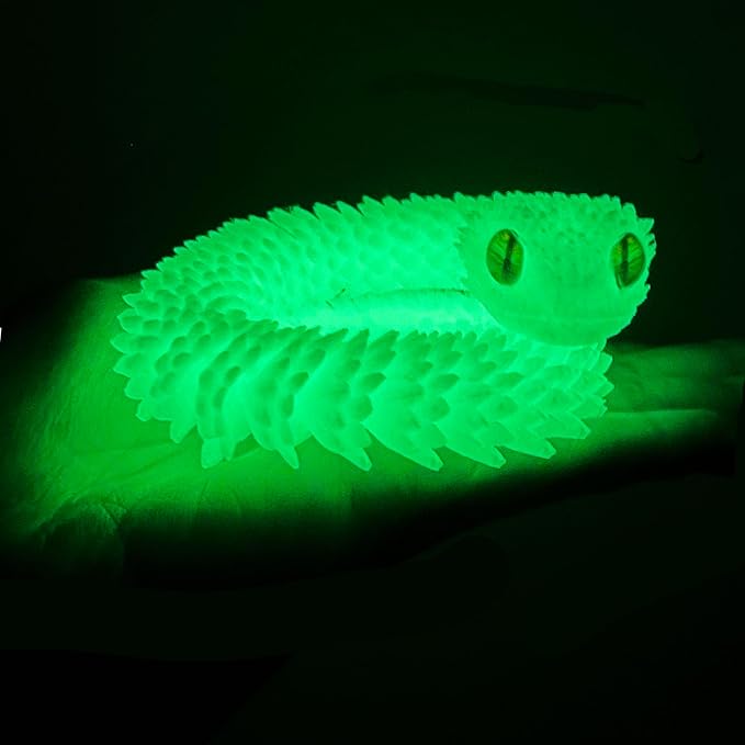 12in 3D Printed Snake Toys, Flexible 3D Printed Animal, Fidget ADHD Snake Toys, Perfect Desk Pet for Animal Collectors