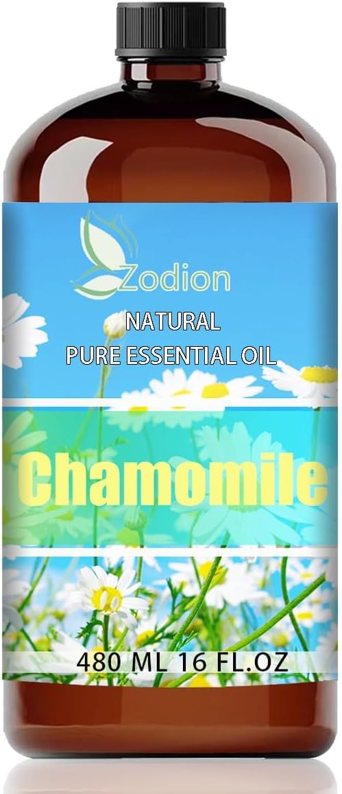 Chamomile Essential Oil - Chamomile Oil for Diffuser, 16 Fl Oz(480ml) | Candle Making, Soap Making, aroma, Strong Scent, Pure, Natural, Home Fragrance, Massage, Large Bottle